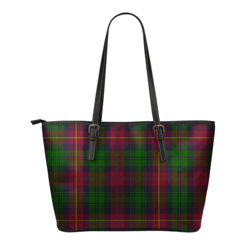 CIARNS - FINAVON TARTAN LARGE LEATHER TOTE