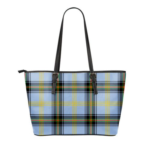 BELL OF THE BORDERS TARTAN SMALL LEATHER TOTE