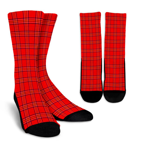 BURNETT MODERN TARTAN CREW SOCKS