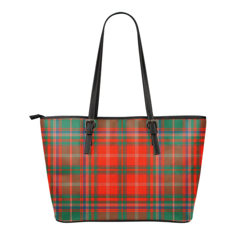 MACDOUGALL ANCIENT TARTAN SMALL LEATHER TOTE
