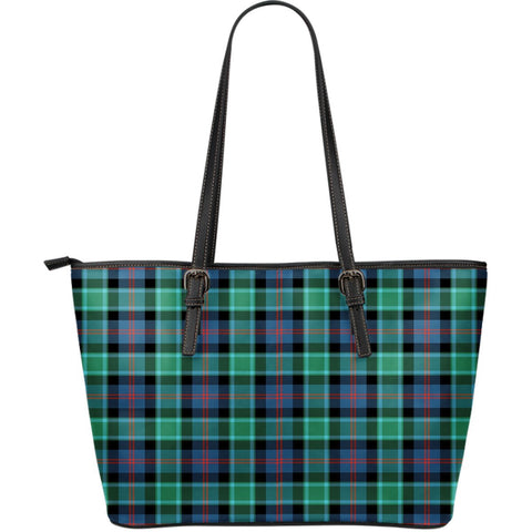MACTAGGART ANCIENT TARTAN LARGE LEATHER TOTE