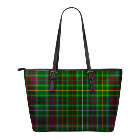 CROSBIE TARTAN LARGE LEATHER TOTE