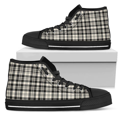 SCOTT BLACK & WHITE ANCIENT TARTAN CANVAS SHOES