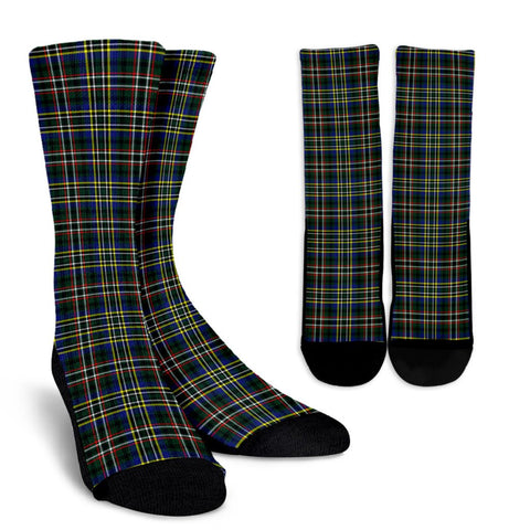 SCOTT GREEN MODERN TARTAN CREW SOCKS