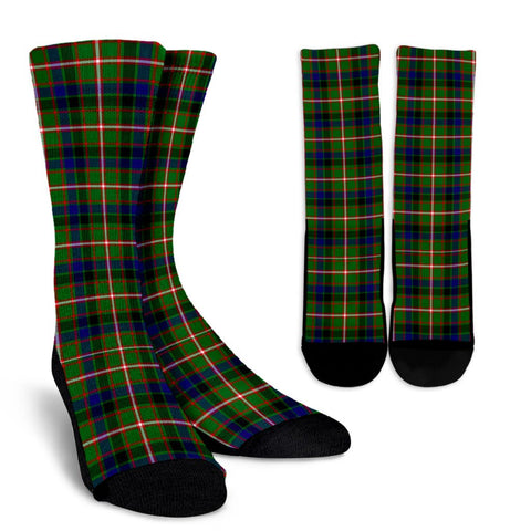REID GREEN TARTAN CREW SOCKS