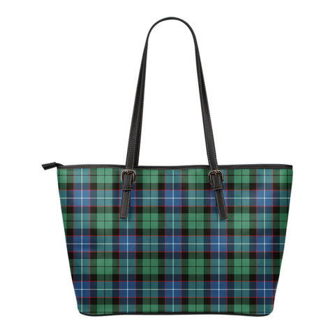 HUNTER ANCIENT TARTAN SMALL LEATHER TOTE