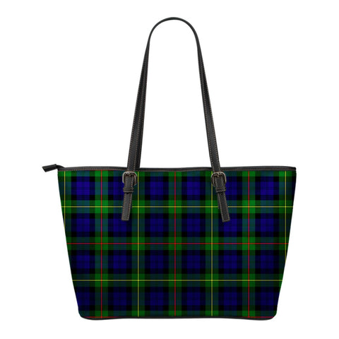 MACEWEN MODERN TARTAN SMALL LEATHER TOTE