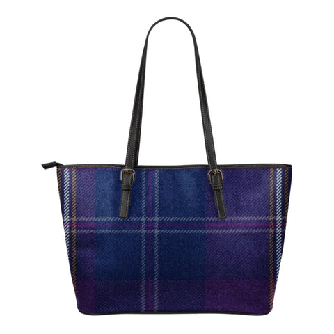 GRETNA GREEN TARTAN LARGE LEATHER TOTE