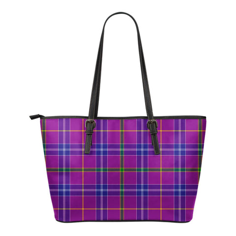 JACKSON TARTAN SMALL LEATHER TOTE
