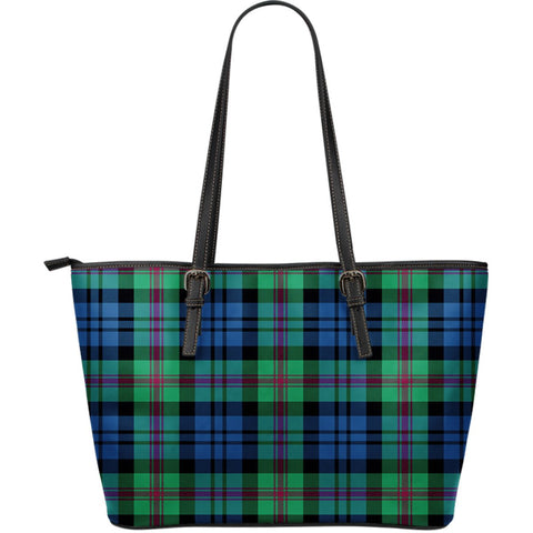 BAIRD ANCIENT TARTAN LARGE LEATHER TOTE