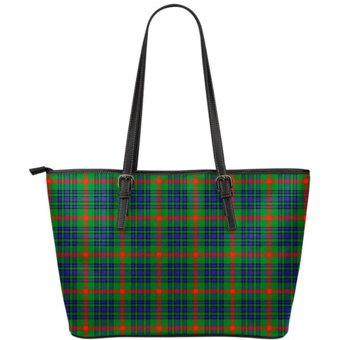 AITON TARTAN SMALL LEATHER TOTE