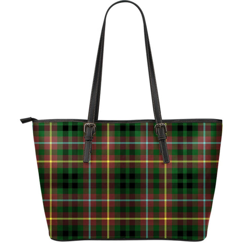 BUCHANAN HUNTING TARTAN LARGE LEATHER TOTE