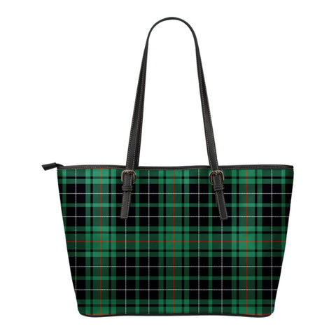 MACAULAY HUNTING ANCIENT TARTAN SMALL LEATHER TOTE