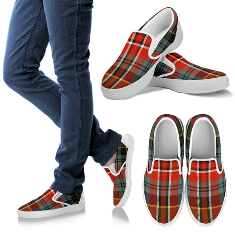 MACPHERSON WEATHERED TARTAN SLIP ONS