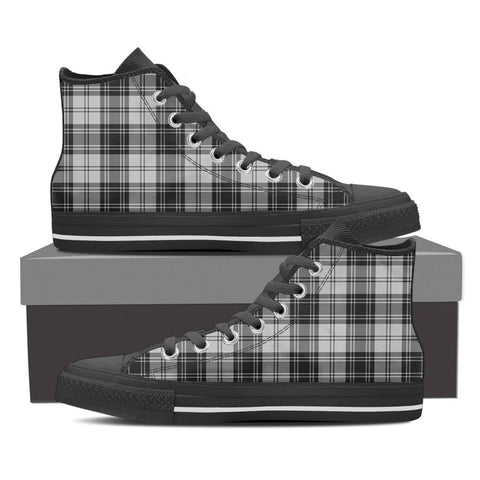 DOUGLAS GREY MODERN TARTAN CANVAS SHOES