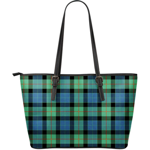 GUNN ANCIENT TARTAN LARGE LEATHER TOTE