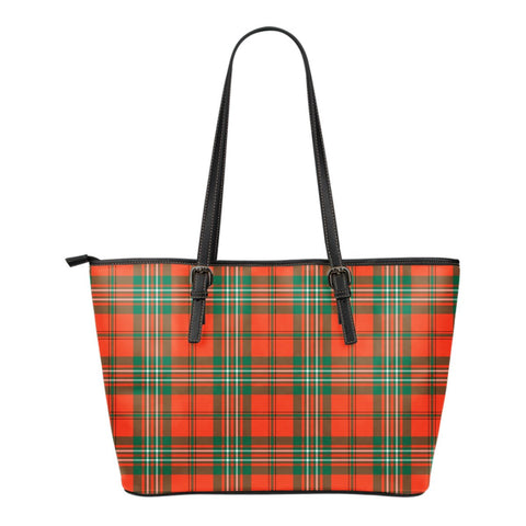 SCOTT ANCIENT TARTAN SMALL LEATHER TOTE