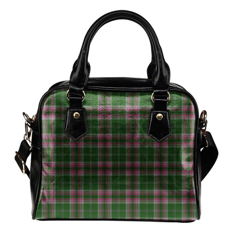 GRAY HUNTING TARTAN SHOULDER HANDBAG