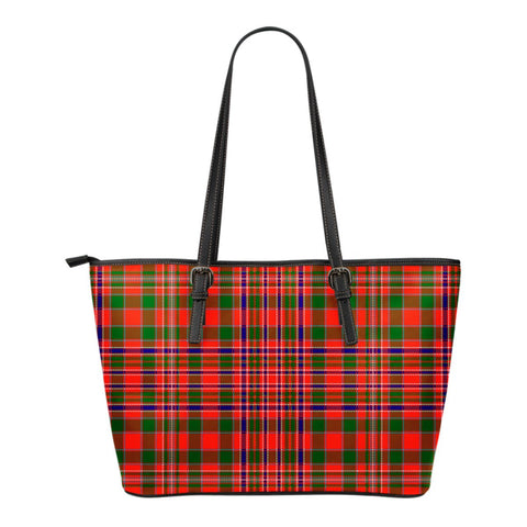 MACALISTER MODERN TARTAN SMALL LEATHER TOTE