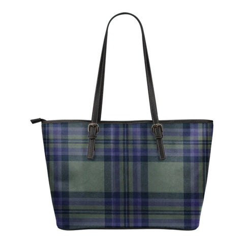 HEATHER ISLE TARTAN SMALL LEATHER TOTE