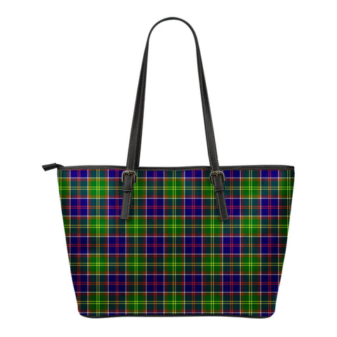 AYRSHIRE DISTRICT TARTAN SMALL LEATHER TOTE