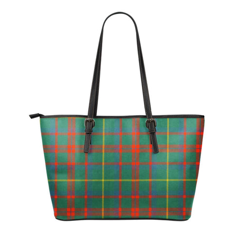 MACINTOSH HUNTING ANCIENT TARTAN SMALL LEATHER TOTE