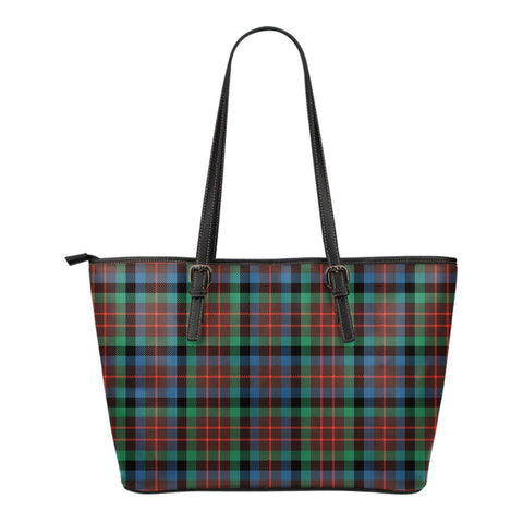 MACDUFF HUNTING ANCIENT TARTAN SMALL LEATHER TOTE