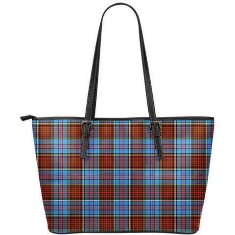 ANDERSON MODERN TARTAN SMALL LEATHER TOTE