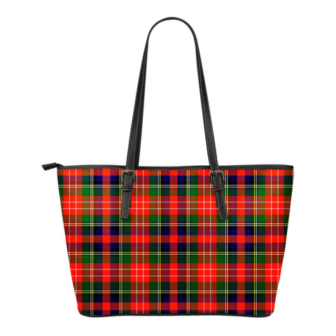 CHRISTIE TARTAN SMALL LEATHER TOTE
