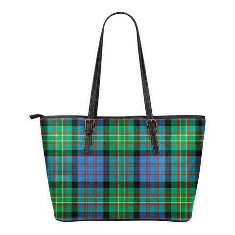 BOWIE ANCIENT TARTAN SMALL LEATHER TOTE