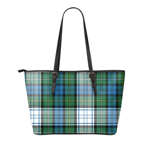 CAMPBELL DRESS ANCIENT TARTAN SMALL LEATHER TOTE