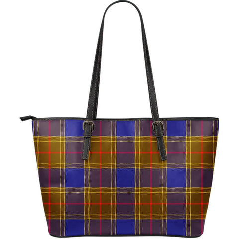 BALFOUR MODERN TARTAN LARGE LEATHER TOTE