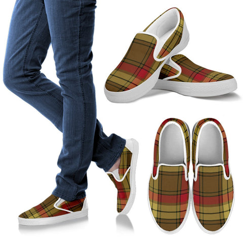 MACMILLAN OLD WEATHERED TARTAN SLIP ONS