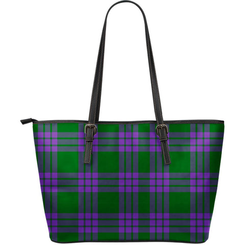 ELPHINSTONE TARTAN LARGE LEATHER TOTE