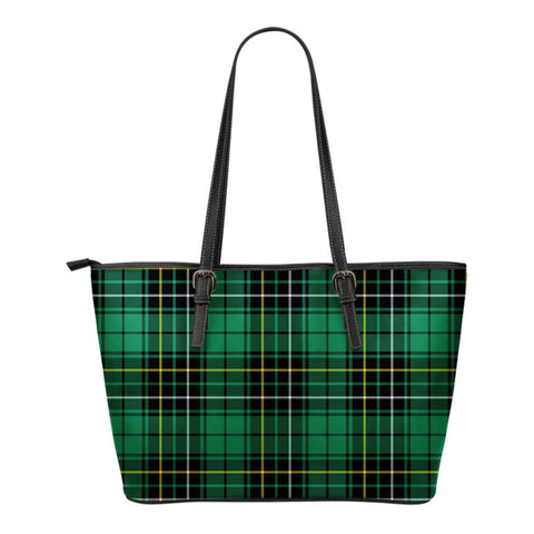 MACALPINE ANCIENT TARTAN LARGE LEATHER TOTE