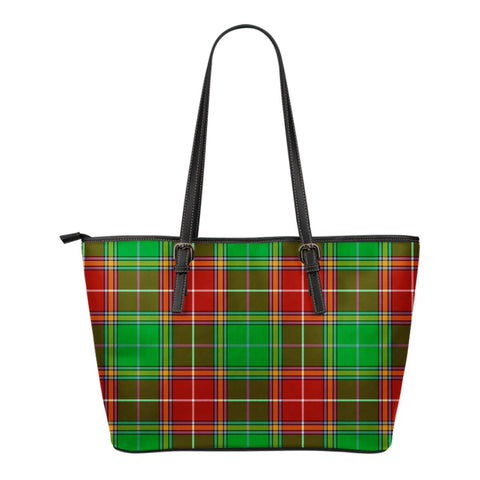 BAXTER MODERN TARTAN SMALL LEATHER TOTE