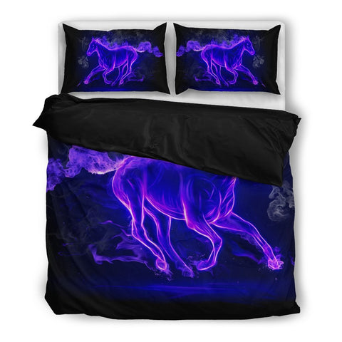 HORSE NEON LIGHT BEDDING SET