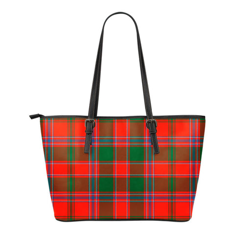 DALZIEL MODERN TARTAN SMALL LEATHER TOTE