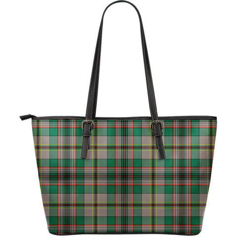 CRAIG ANCIENT TARTAN LARGE LEATHER TOTE
