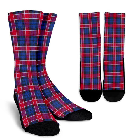GRAHAM OF MENTEITH RED TARTAN CREW SOCKS