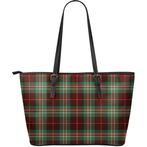 SCOTT BROWN ANCIENT TARTAN LARGE LEATHER TOTE
