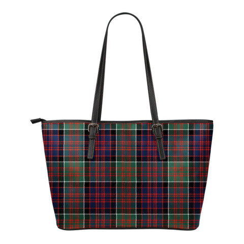 MACDONALD TARTAN SMALL LEATHER TOTE