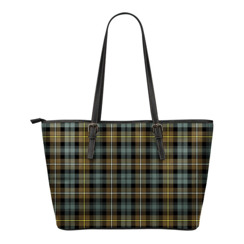 CAMPBELL ARGYLL WEATHERED TARTAN SMALL LEATHER TOTE