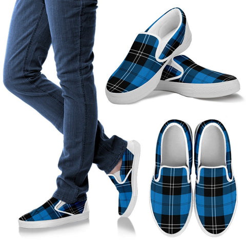 RAMSAY BLUE ANCIENT TARTAN SLIP ONS