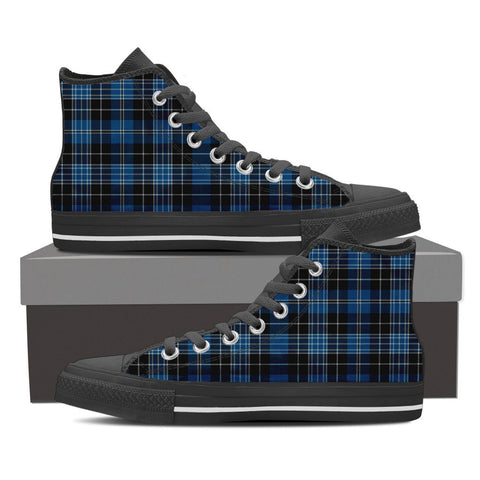CLERGY BLUE TARTAN CANVAS SHOES