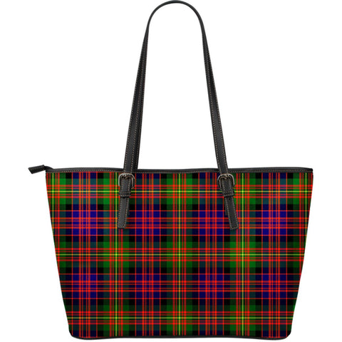 CARNEGIE MODERN TARTAN SMALL LEATHER TOTE