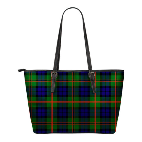 DUNDAS MODERN 02 TARTAN LARGE LEATHER TOTE