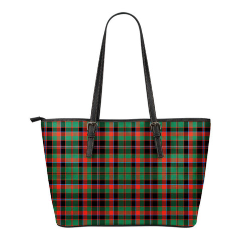 CUMMING HUNTING ANCIENT TARTAN SMALL LEATHER TOTE