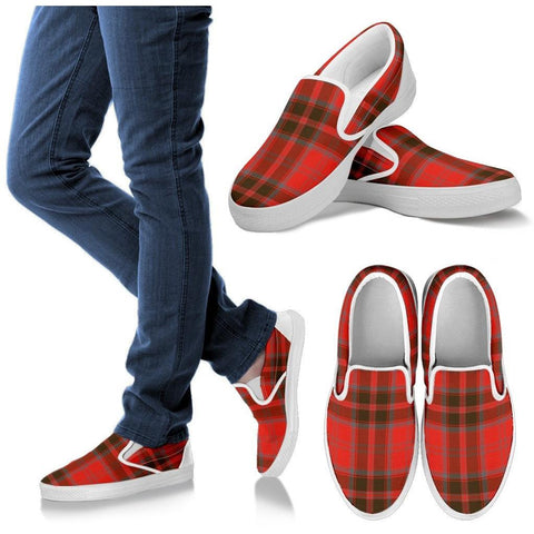 GRANT WEATHERED TARTAN SLIP ONS