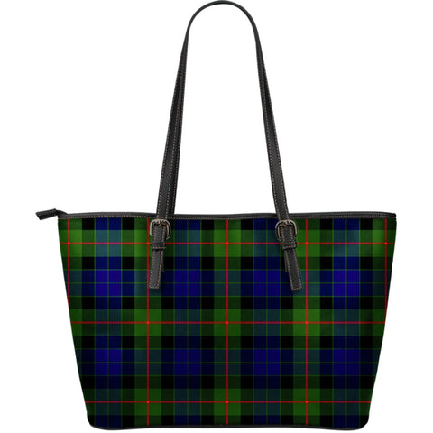 GUNN MODERN TARTAN SMALL LEATHER TOTE